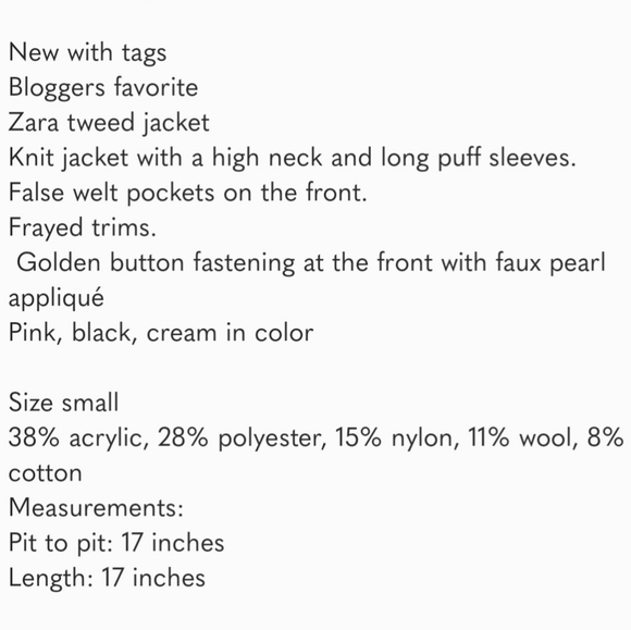 Zara Tweed Jacket - Picture 16 of 16